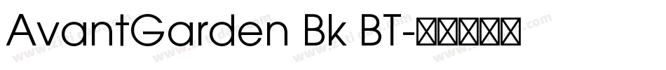 AvantGarden Bk BT字体转换